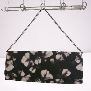 NWOT WHBM Floral Statin Envelope Clutch